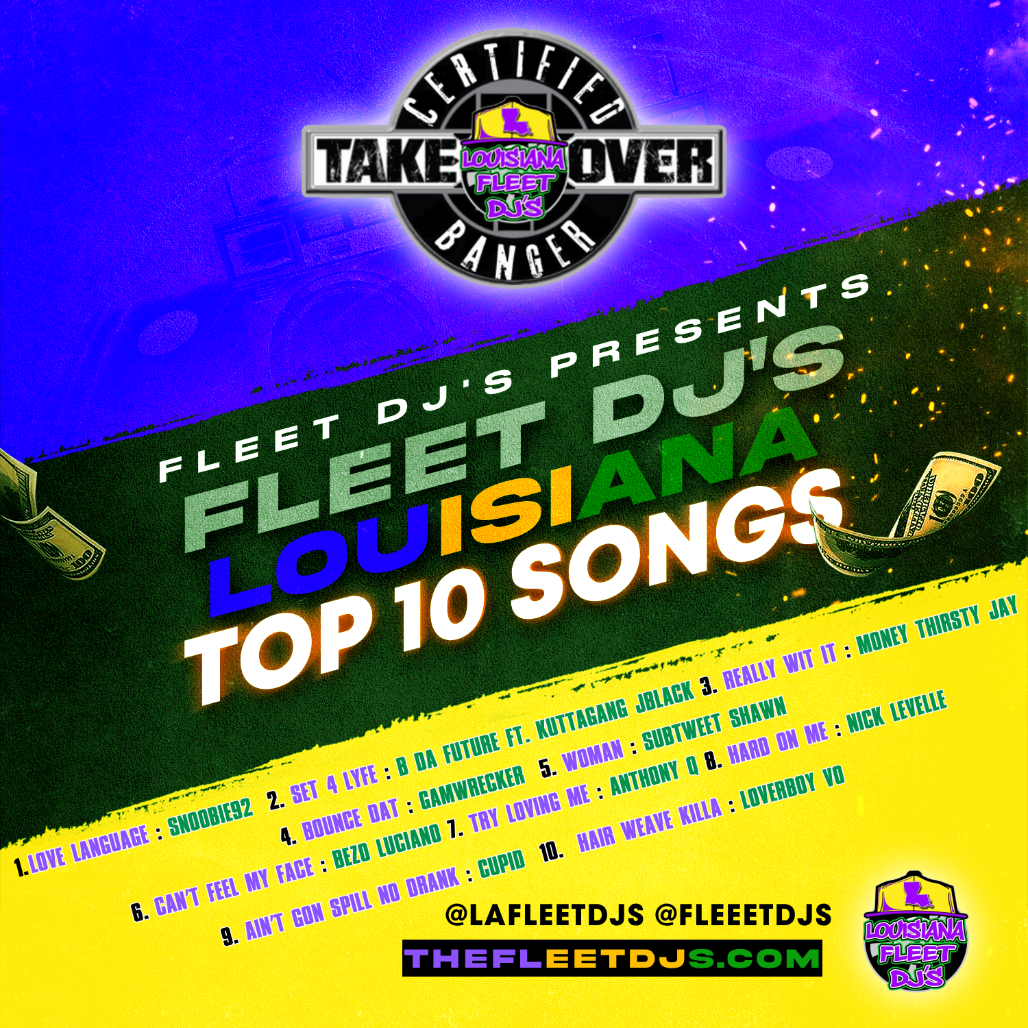 Fleet DJs Louisiana TOP 10 (DEC)