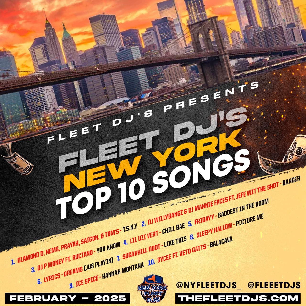 N.Y Fleet Djs Top 10 (February 2025)